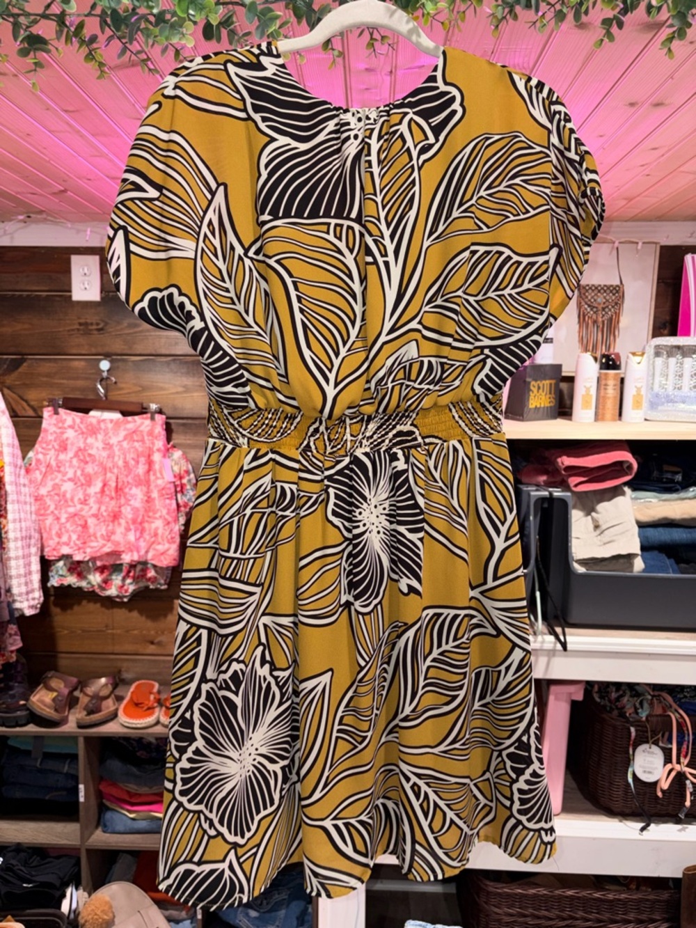 Sienna Sky mustard and Black Floral Dress - Picture 2 of 9